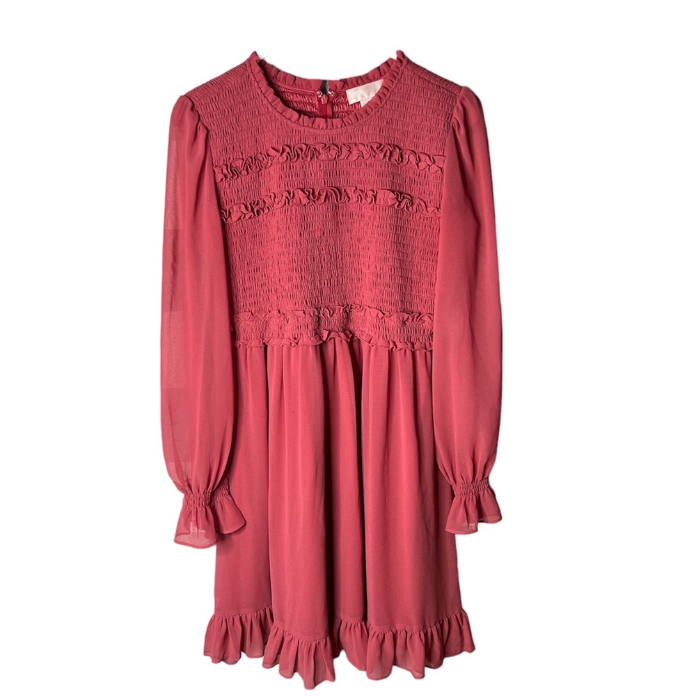 Rachel Parcell Smoked Ruffled Dress